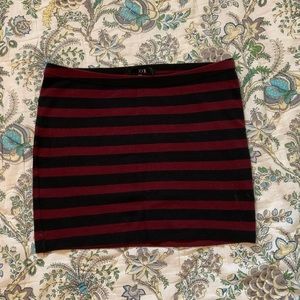Striped miniskirt